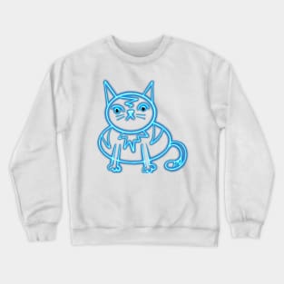 Neon cat Crewneck Sweatshirt